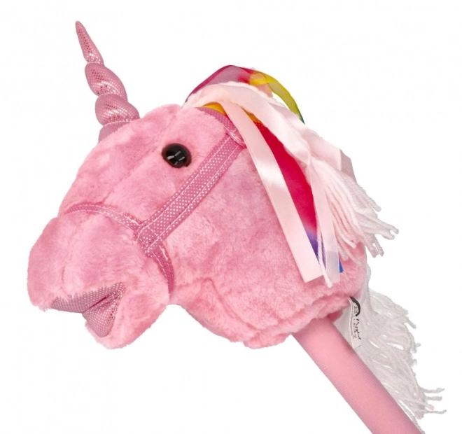 Rijdende eenhoorn op stok Rosa