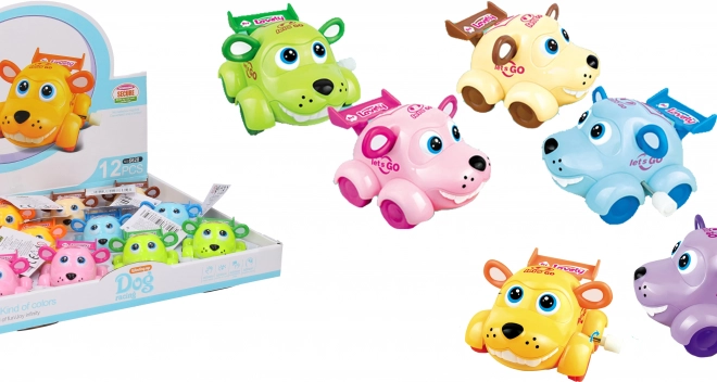 Plastic Wind-up Dog 8 cm