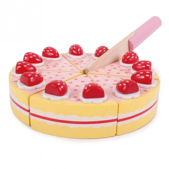 Bigjigs Toys Houten Snijtaart met Aardbeien