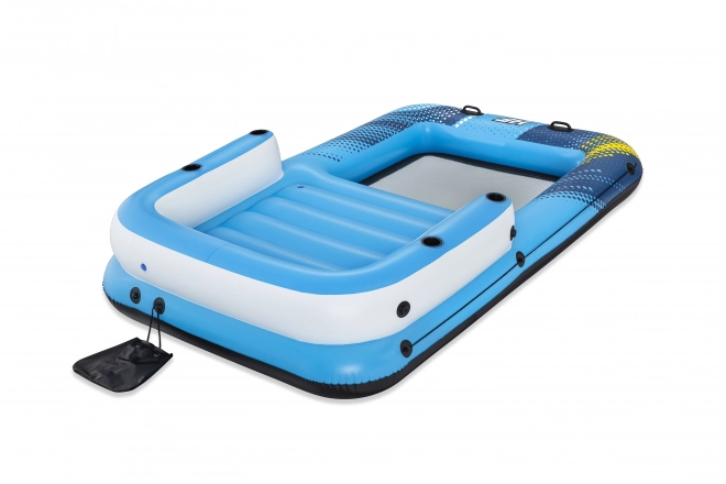 Schwimminsel für 4 Personen mit Sonnendach und Netzboden