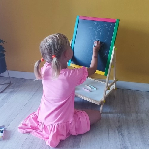 Houten tweezijdig bord voor kinderen