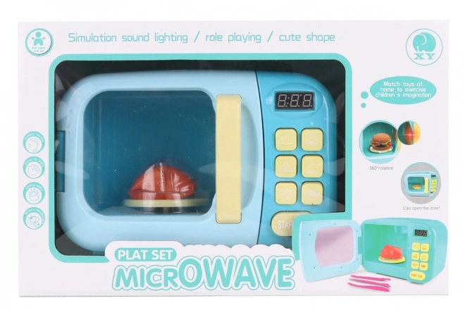 Micro-ondes bleu à piles