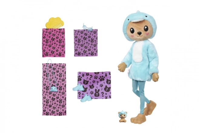 Panenka Barbie Cutie Reveal Teddybeer Pop - Dolfijn