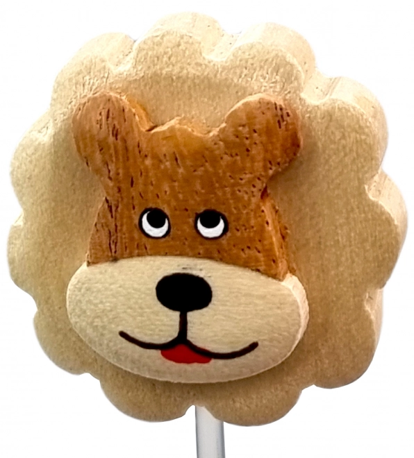 Crayon en Bois avec Tête de Lion
