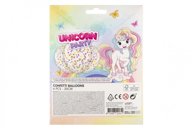 Confettiballonnen 30 cm 6 stuks