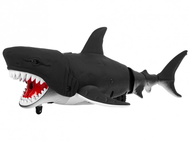 Infrared Remote Control Black Shark Toy with Water Sprayer