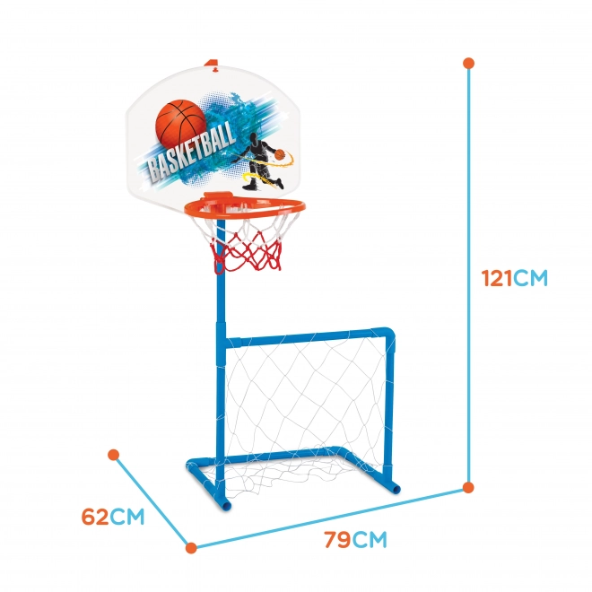 2-in-1 Basketball and Soccer Goal Set by Woopie