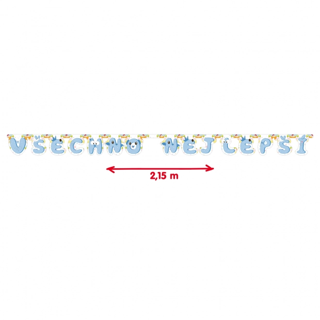 Papieren slinger Alles het beste blauw