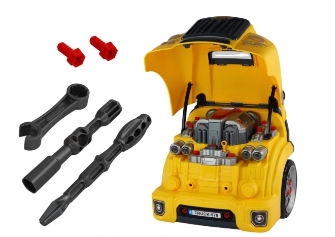 DIY Autogarage kinderspeelset automonteur Schoolbus