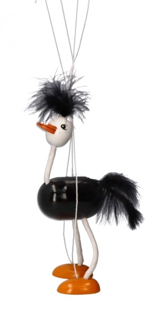 Wooden Ostrich Marionette