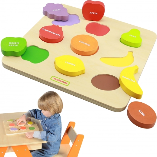 Masterkidz Houten Vormen Sorteerder Gekleurd Fruit Montessori