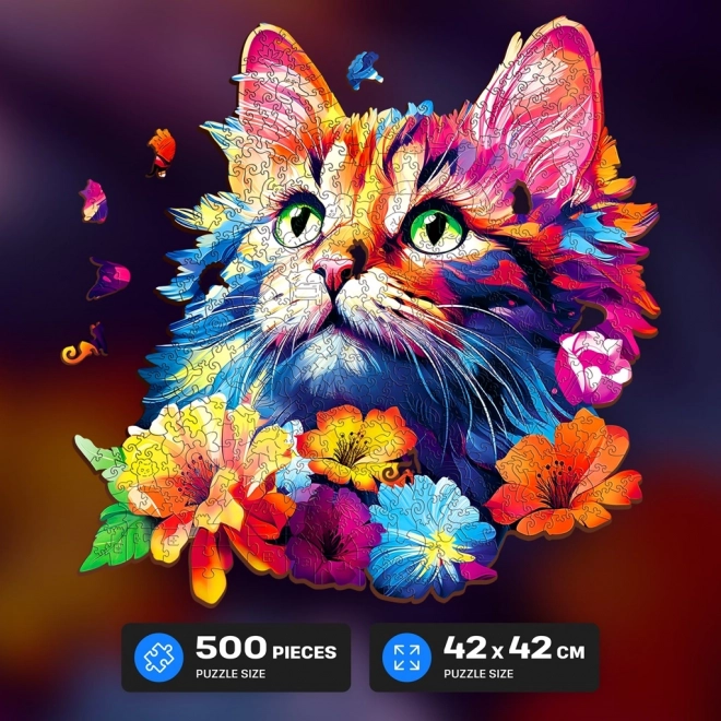 Houten Puzzel Kat 500 Stukken