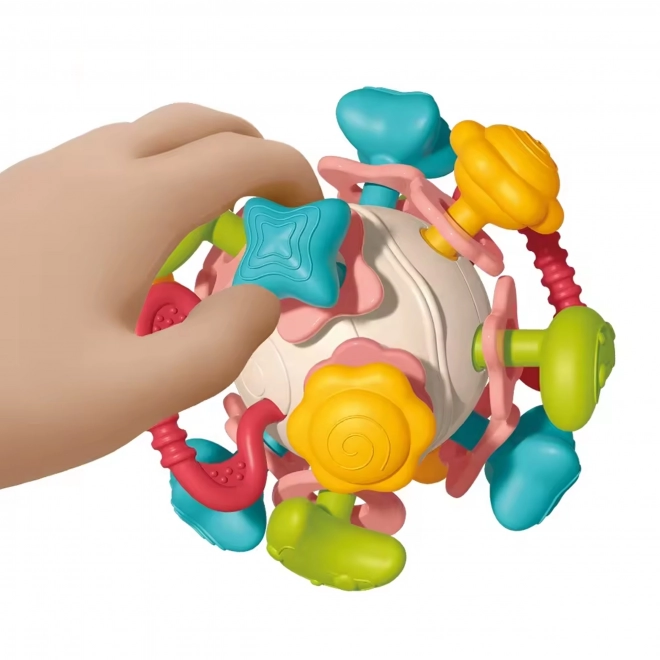 Zacht speelgoed 4-in-1 bijtring voor baby's