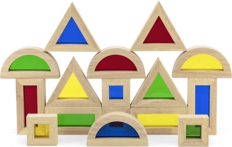 Transparante gekleurde raampjes voor spel met licht