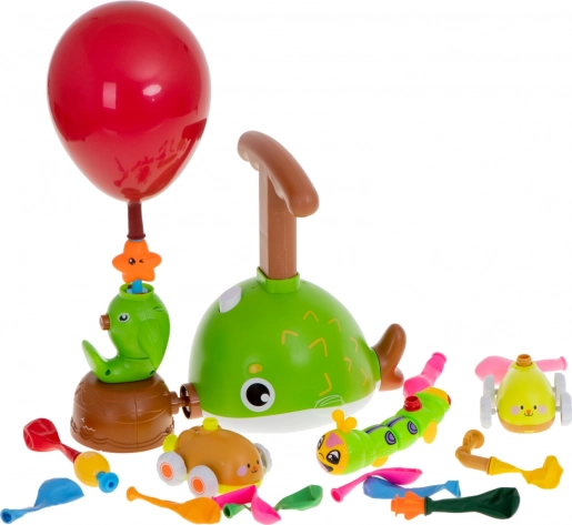 Aerodynamisch ballonnenraketstation – educatieve set voor kinderen (21 delen)