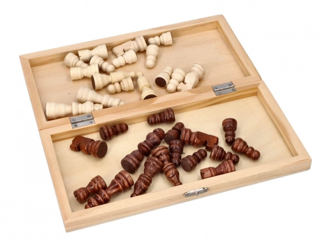 Houten schaakspel
