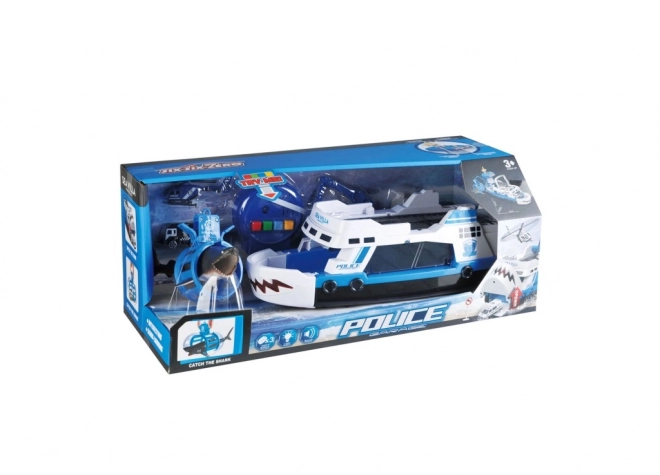 Bateau de police – ensemble de jeu attrape-requin