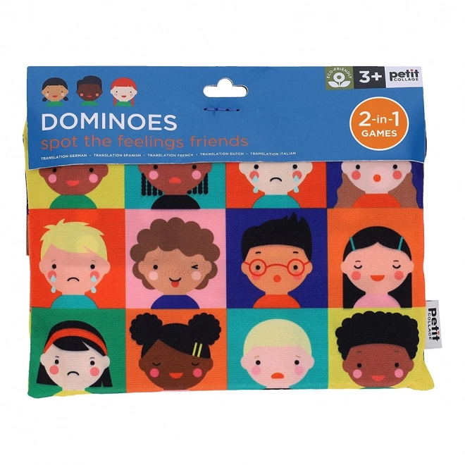 Petit Collage Domino 2v1 emoties/nummers