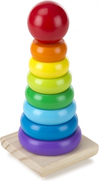 Wooden Pyramid with Rings