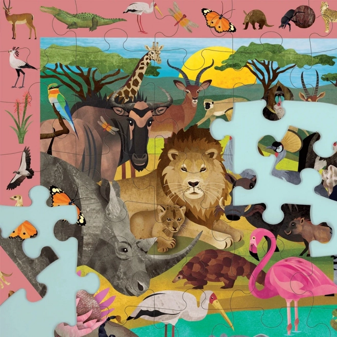 Mudpuppy puzzel Safari legpuzzel en zoektocht 64 stukjes