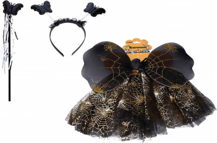 Karneval-Set Schmetterling – schwarz