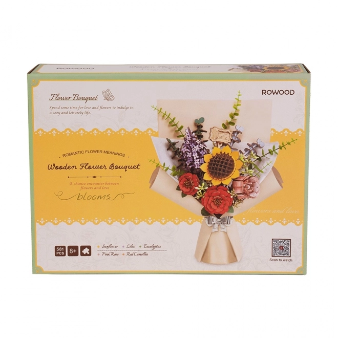 Wooden 3D Puzzle Flower Bouquet Rowood