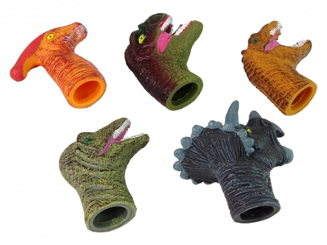 Gekleurde vingerspoppetjes Dinosaurussen, set van 5 stuks