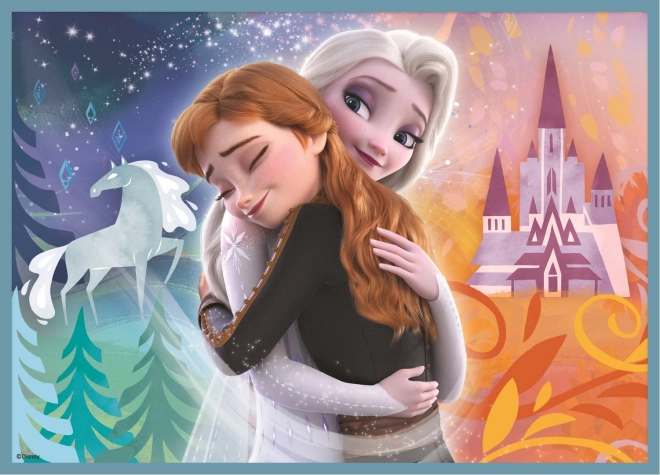 Frozen Puzzel 4v1 (12, 15, 20, 24 stukken) - Prachtige wereld