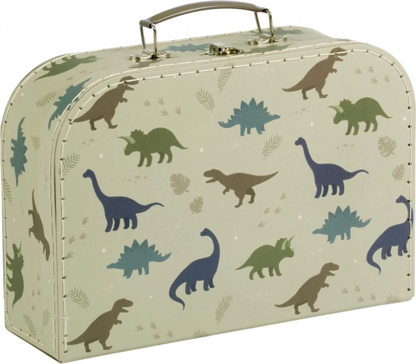 A Little Lovely Company set van twee kartonnen koffertjes met dinosaurusmotief
