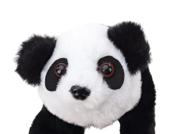 Interactieve pluchen panda in de kleur Transporter Pink Blue