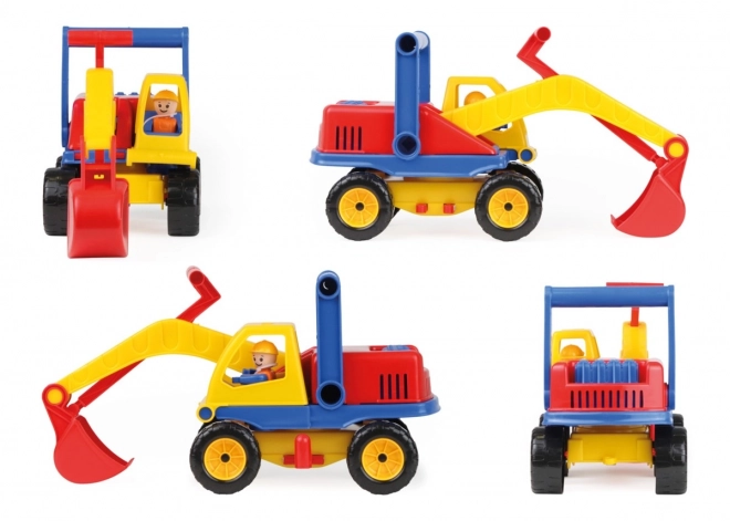 Graafmachine-speelgoedauto met figuur 32cm