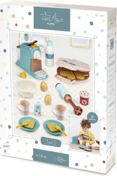 Breakfast Set 3-in-1 – Coffee Maker, Waffle Maker and Hand Blender for Kids