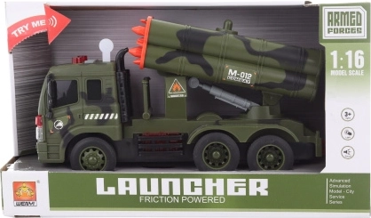 Voiture militaire avec fusées pour enfants