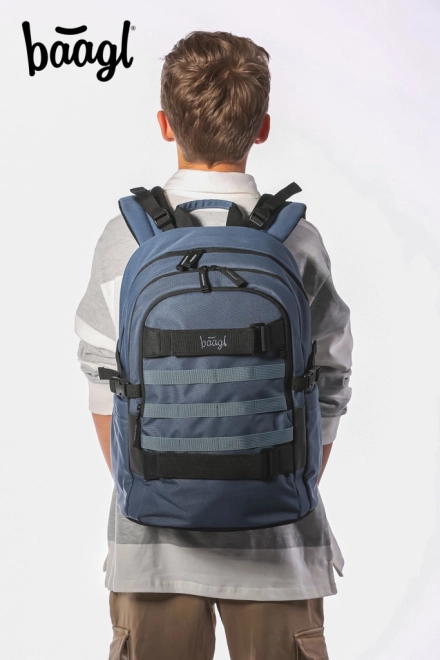 Set Schulranzen Skate Dust Blue: Rucksack, Federmäppchen, Sporttasche