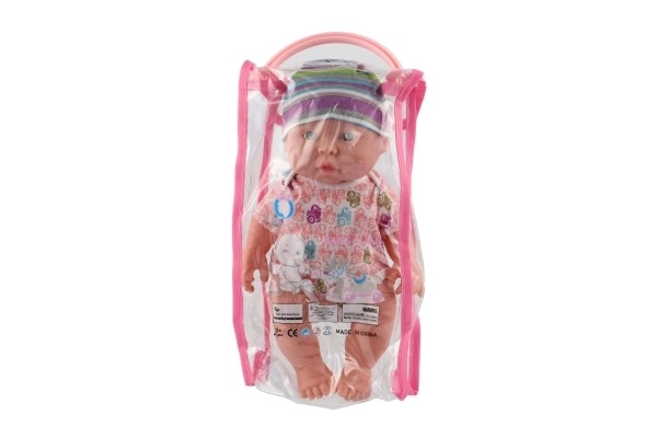 Bébé/bébé corps rigide plastique 25 cm à pile avec son 3 types dans une pochette plastique 13x28x7cm