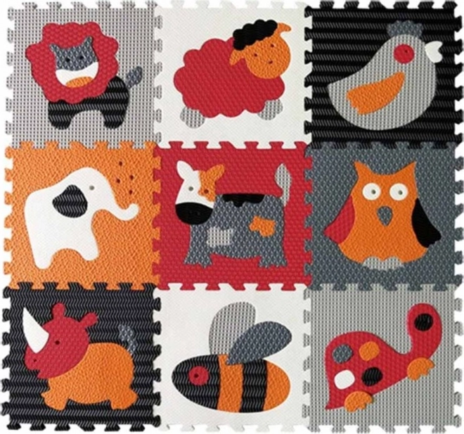 BABY GREAT Schuimpuzzel Dieren grijs-rood SX (30x30)