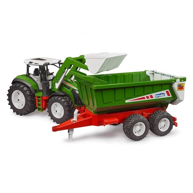 Bruder Traktor ROADMAX met voorlader en aanhanger