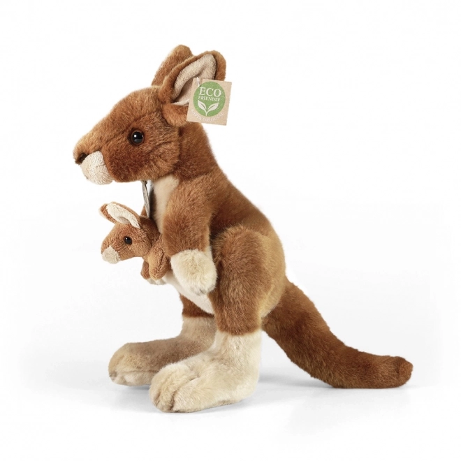 Rappa Plush Kangaroo with Baby Eco-Friendly 27 cm