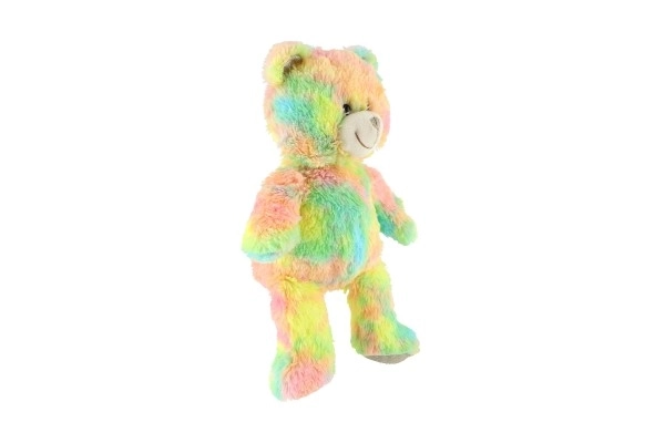 Droombeer regenboog knuffel 40cm op batterijen met licht en geluid in zak