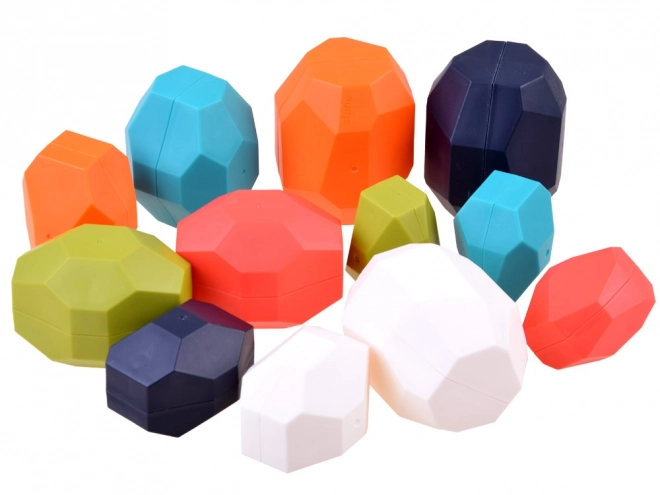 Construction Stones for Balancing and Building Pyramids
