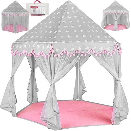 Kinder grijs-roze tent Kruzzel 23476