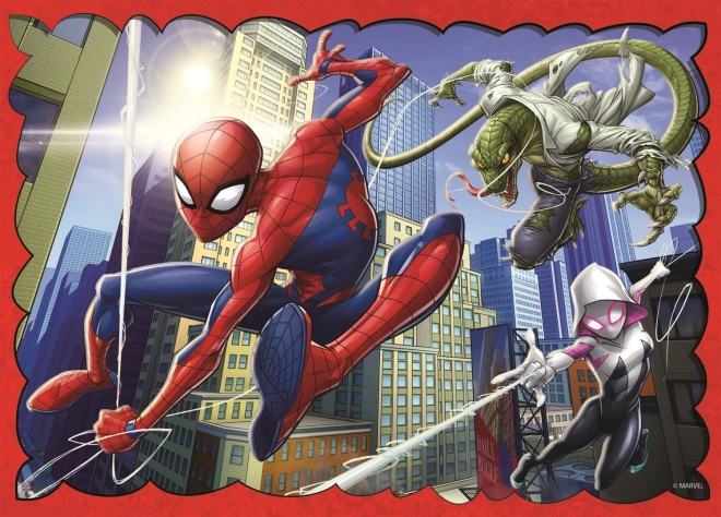 Puzzel 4-in-1 Heldhaftige Spider-Man