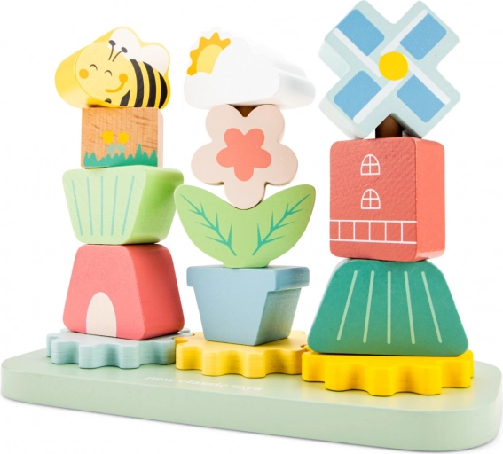 Wooden Stacking Toy Mill Garden