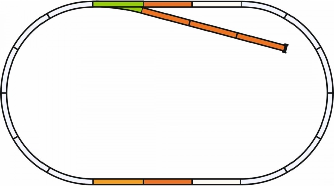Piko railset B met doodlopend spoor en ballast H0
