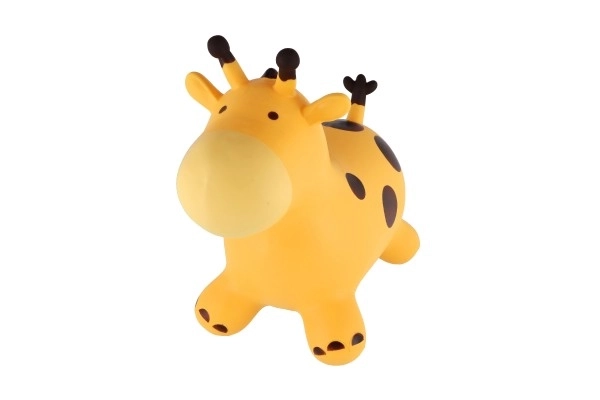 Springende giraffe - rubber, pastelroze