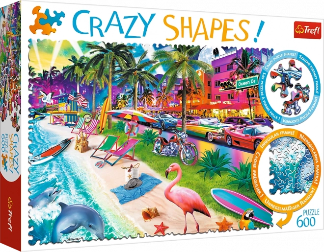 Puzzel TREFL Crazy Shapes – Miami Beach, 600 stukjes