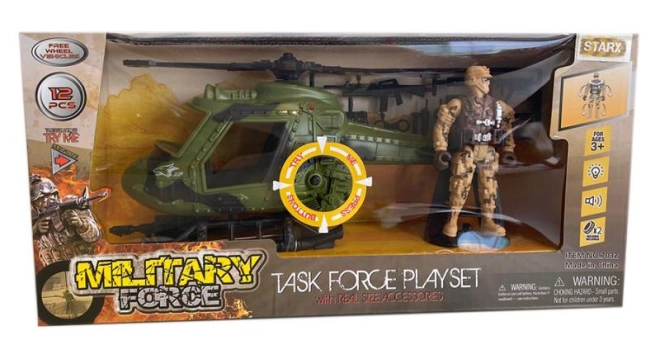 Helicopter and Soldier