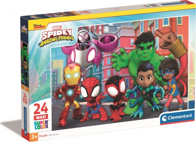 CLEMENTONI Puzzel Spidey en zijn geweldige vrienden MAXI 24 stukken