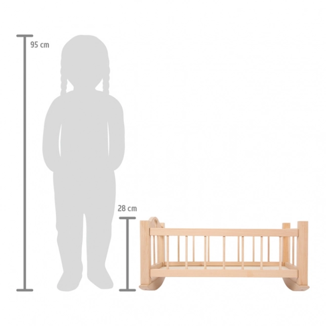 Small Foot Houten Wieg voor Poppen Natuurlijk
