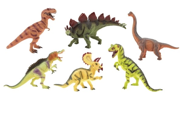 Six dinosaures différents dans un seul emballage